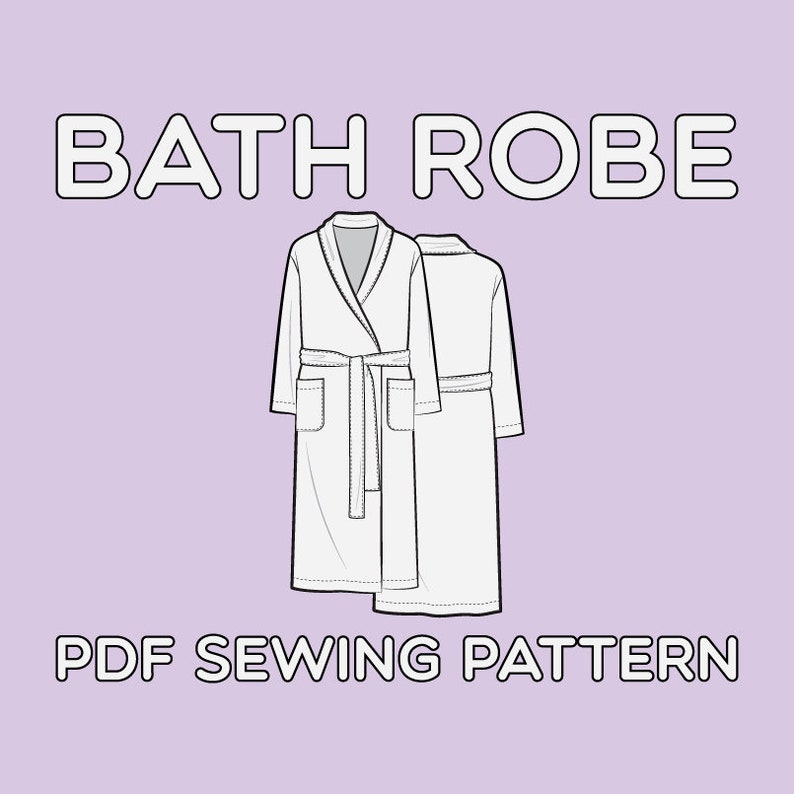 Bath Robe PDF Sewing Pattern Sizes XS / S / M / L / XL - Etsy