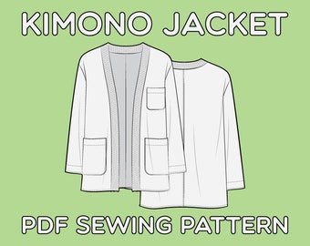 Kimono Jacket PDF Sewing Pattern Sizes XS / S / M / L / XL