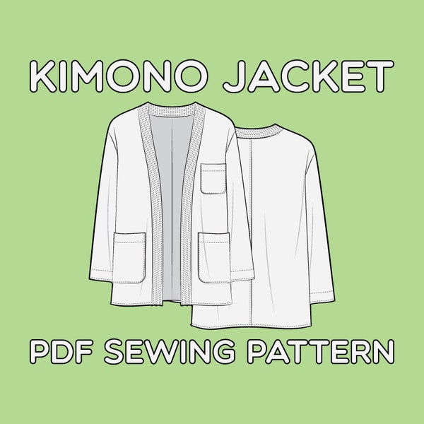 Giacca Kimono Cartamodello PDF Taglie XS / S / M / L / XL