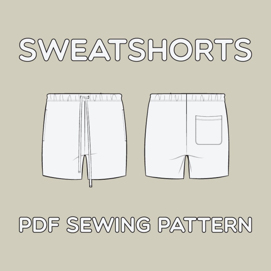 Sweatshort PDF Sewing Pattern Sizes XS / S / M / L / XL 