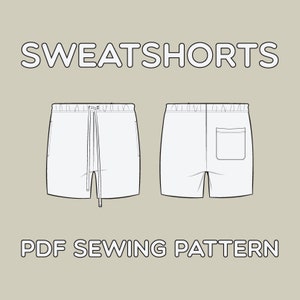 Sweatshort PDF Sewing Pattern Sizes XS / S / M / L / XL