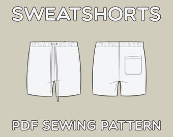 Sweatshort PDF Sewing Pattern Sizes XS / S / M / L / XL