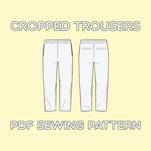 Cropped Trousers PDF Sewing Pattern Sizes XS / S / M / L / XL