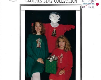 Clad For Christmas Cross Stitch Book - Clothes Line Collection - Designing Women Unltd - No. 45