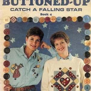 Buttoned-Up Catch a Falling Star Book 4 Książka do haftu krzyżykowego autorstwa Susan Fouts -- Leisure Arts -- Ulotka 2425