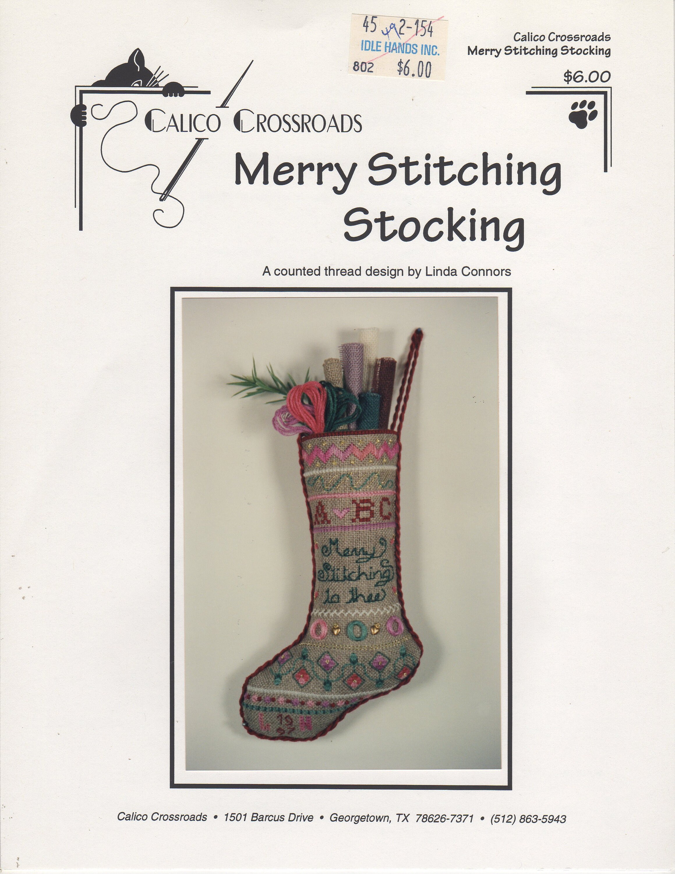 Merry Stitching Stocking Cross Stitch Pattern De Linda Conners Etsy 
