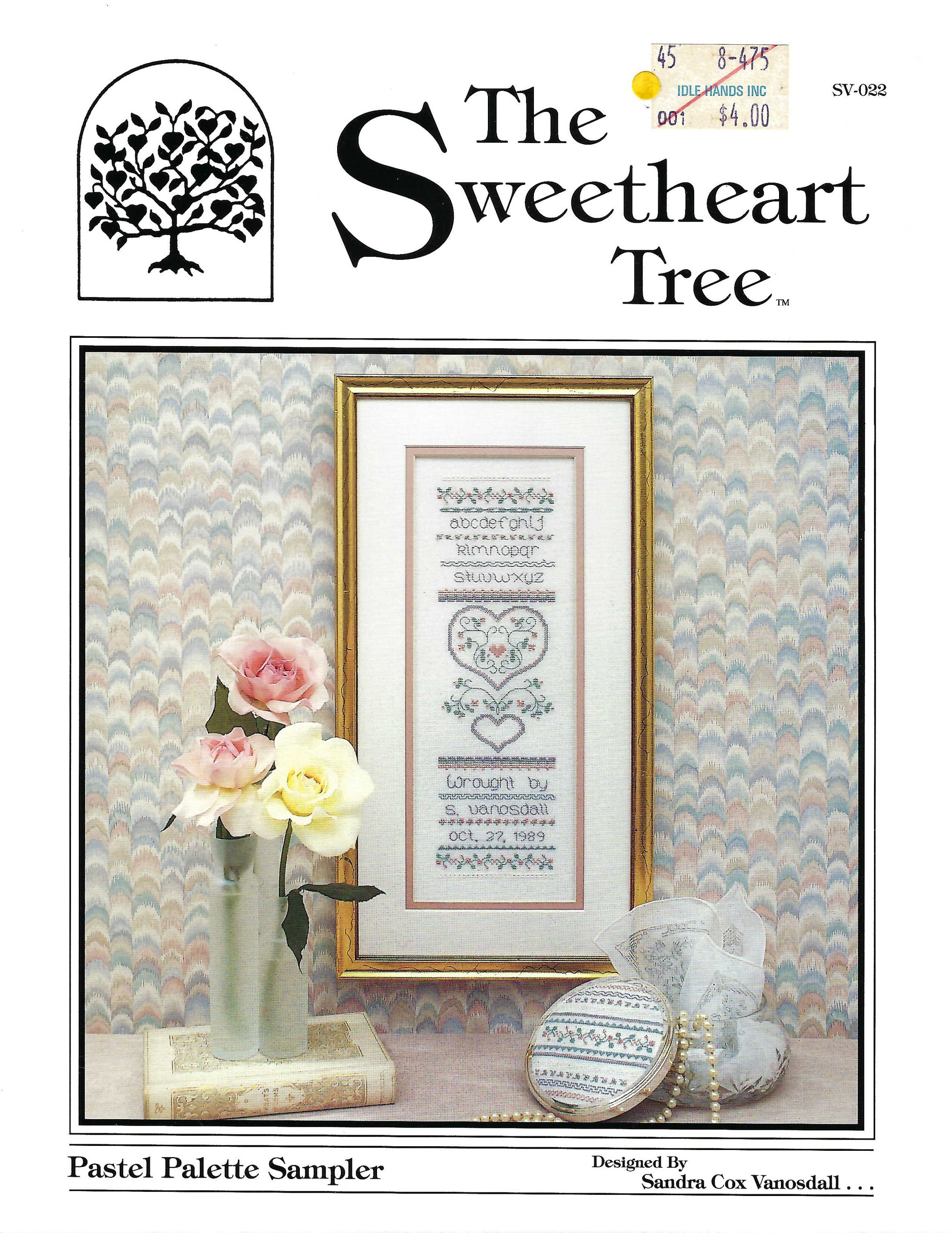 Pastel Palette Sampler Cross Stitch Book by Sandra Cox Vanosdall the  Sweetheart Tree SV-022 