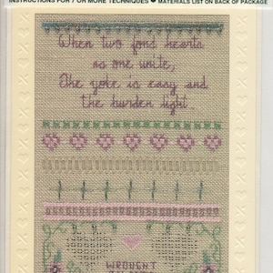 Sampler Keepsakes Two Fond Hearts Cross Stich Pattern par Gloria - Pat -- SK-3