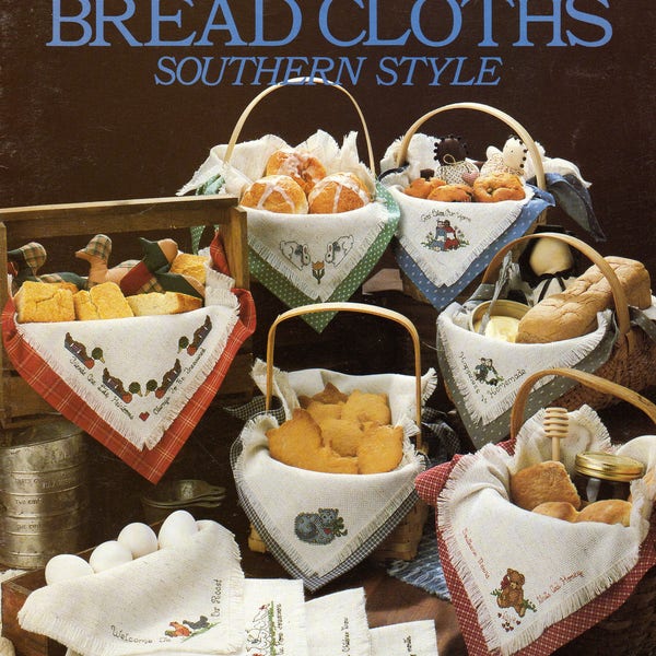 Bread Cloths Southern Style by Edi Sweet - Leisure Arts - Leaflet 598 - Cross Stitch Book
