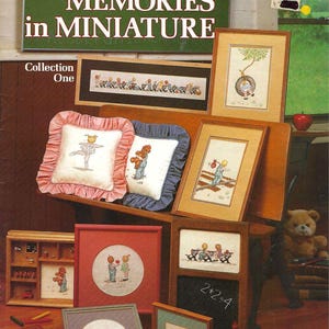 Kolekcja książek Peggy Dickey's Memories in Miniature Cross Stich Book Collection One - Ulotka Leisure Arts 309