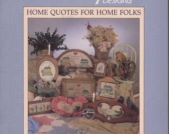 Home Quotes For Home Folks Cross Stitch Book by Alma Lynne -- ALX-48