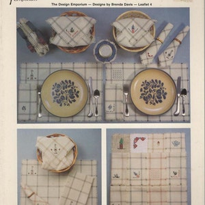 Książka haftu krzyżykowego Country Table Linens - The Design Emporium -- Ulotka 4