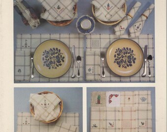 Country Table Linens Cross Stitch Book -The Design Emporium -- Leaflet 4