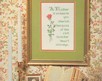 A Mother... Cross Stitch Book by Pat Waters -- Country Crafts -- Leaflet No.  62