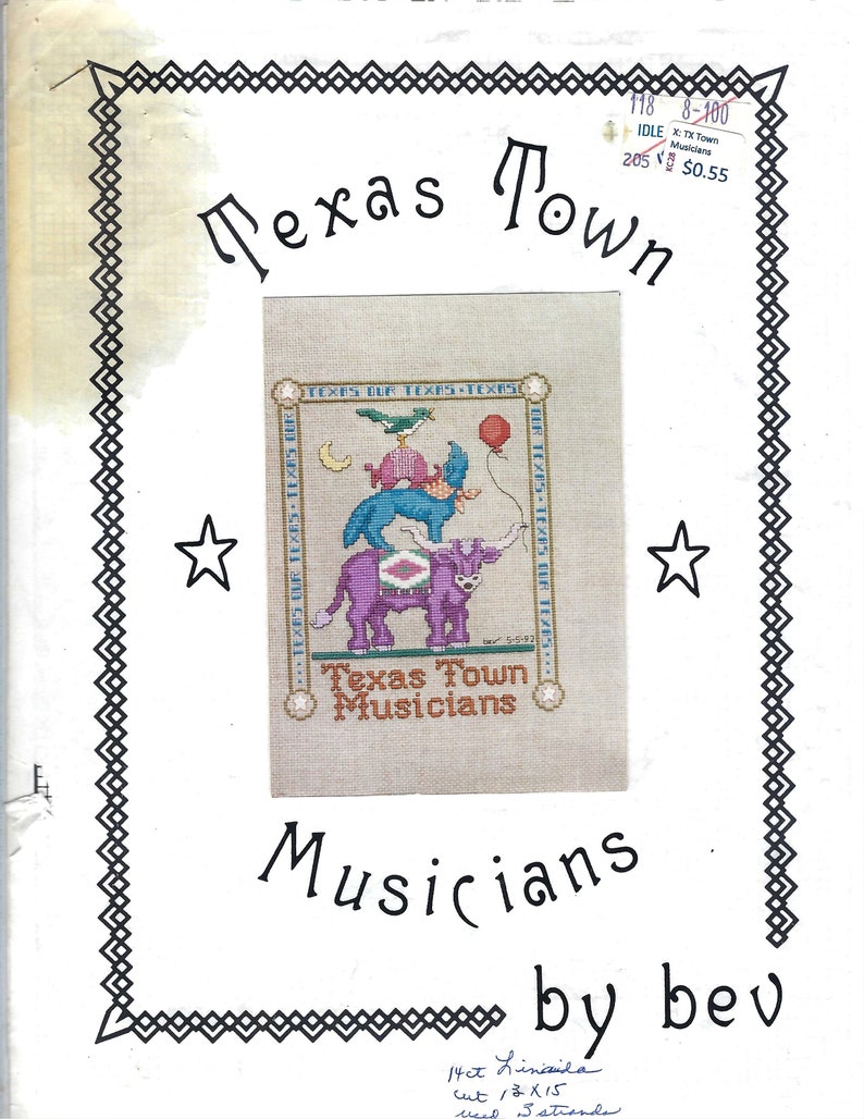 Texas Town Musicians Cross Stitch Pattern by bev image 1