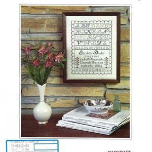 Ulotka Elizabeth's Sampler Cross Stitch autorstwa Barkraft Samplers