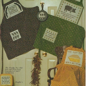 Książka do haftu krzyżykowego Aprons Away autorstwa The Crafty Fox Ltd. -- Ulotka 1