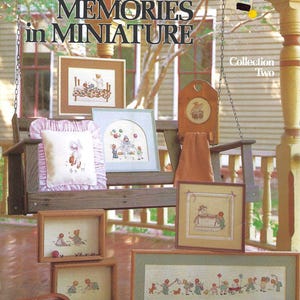 Kolekcja książek Peggy Dickey's Memories in Miniature Cross Stich Book Collection Two - Ulotka Leisure Arts 334