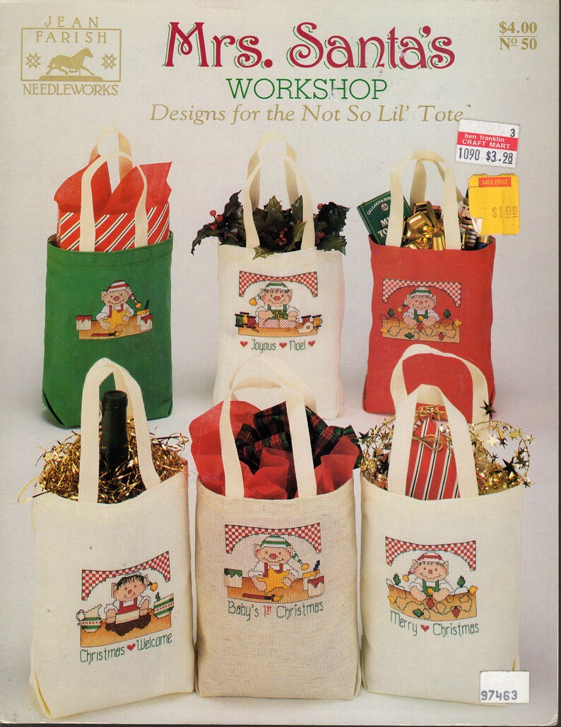 Mrs No 50 Santa/'s Workshop Cross Stitch Book by Jean Farish Needlework