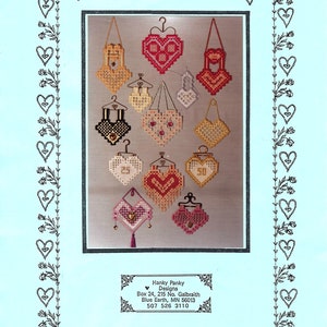 Hardanger pizzo Hearts Pattern di Hanky Panky Designs, Ruth Hanke HPD-27