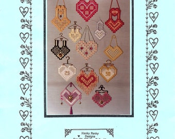 Hardanger lace Hearts Pattern by Hanky Panky Designs, Ruth Hanke HPD-27