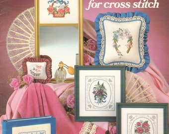 Bouquets & Lace Cross Stitch Book by Anne Van Wagner Young - Leisure Arts - Leaflet 217