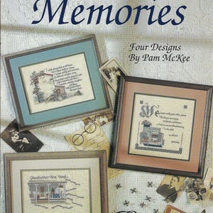 Książka do haftu krzyżykowego Memories autorstwa Pam McKee - Leisure Arts - Ulotka 667