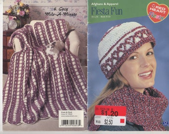 Fiesta Fun Afghans & Apparel Crochet Book by Red Heart -- Art. J16 Book 0133