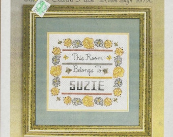 Room Sign Cross Stitch Pattern by Sandi Phipps -- Chart & Charm Pack -- #315C