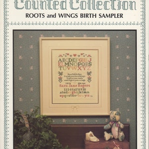 Roots and Wings Birth Sampler Pat Rogers' Counted Collection Cross Stitch Book -- PR-25