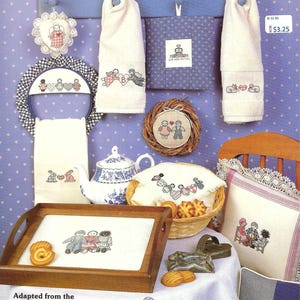 Ulotka z haftem krzyżykowym Sarah Jane's Tea Party autorstwa Babary Finwall - Banar Designs CL 61