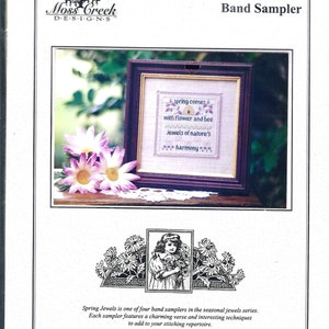 Moss Creek Spring Jewels Band Sampler Cross Stitch Kit by Rae Iverson - No. 30