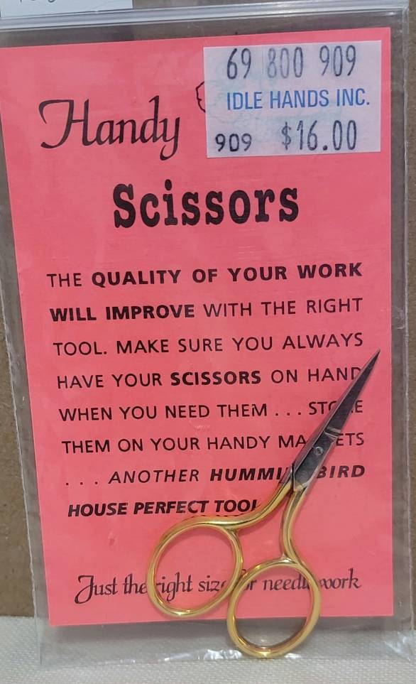 Black Crane Scissors 3.75 Gold Chicken Scissors Thread Scissors
