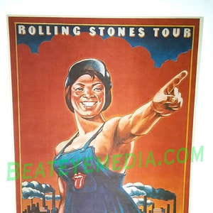 ROLLING STONES,Iron On Transfer,Cartel de concierto,Comic ART,Stanley Mouse,Fillmore, Bill Graham,Mick Jagger,Hippy,Hippies,Sixties,Psicodélico