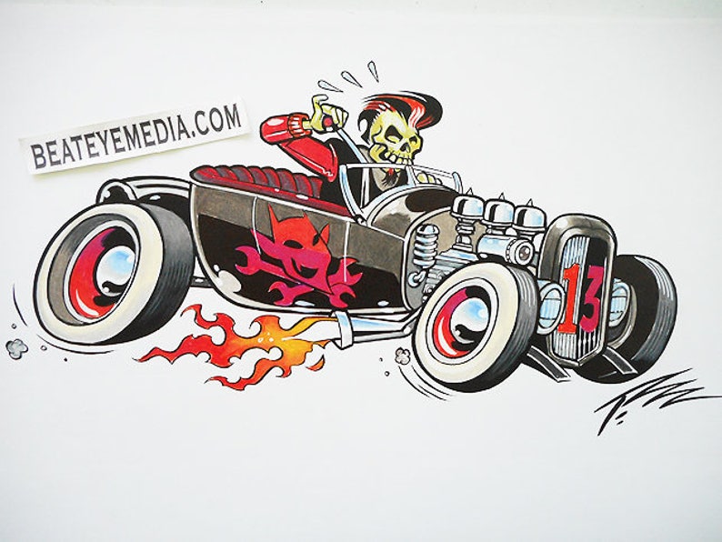 Rat Fink Art in 3-D poster size 11x17