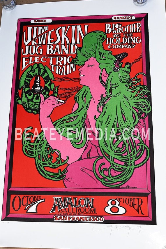 GRATEFUL Dead,concert Poster,comic Art,stanley Mouse,fillmore,bill