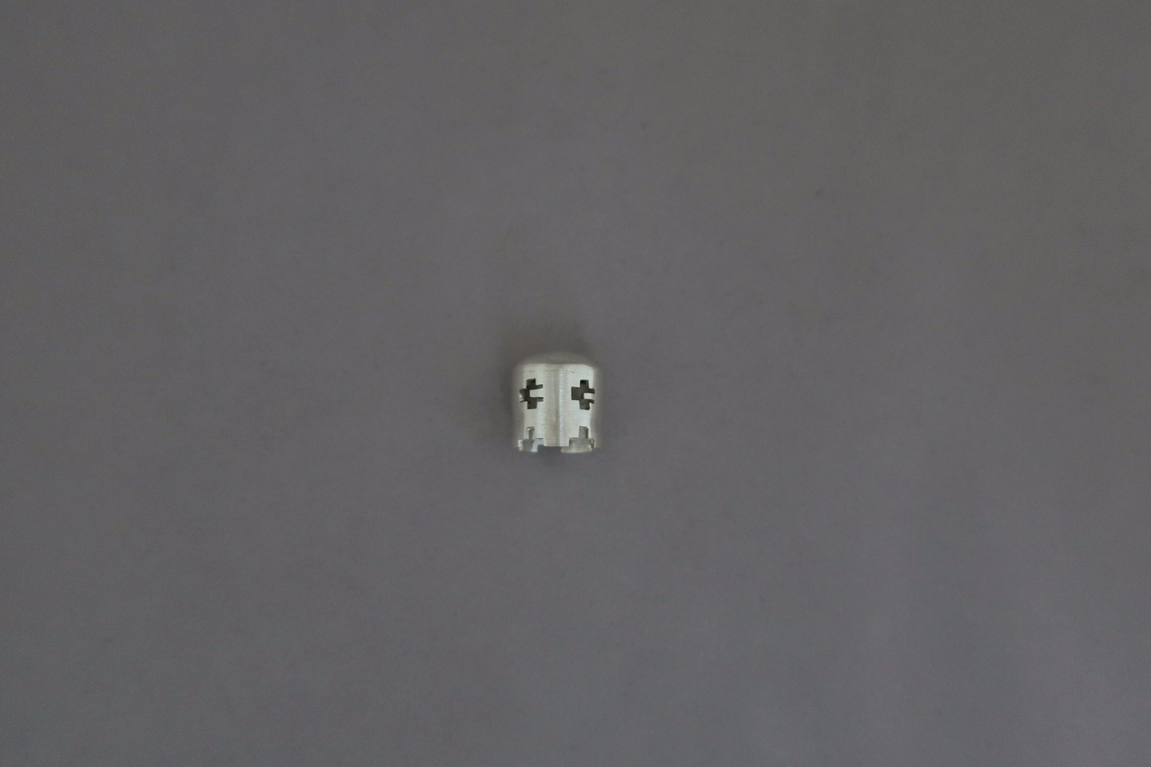 Sterling silver ghost necklace Silver ghost pendant Etsy