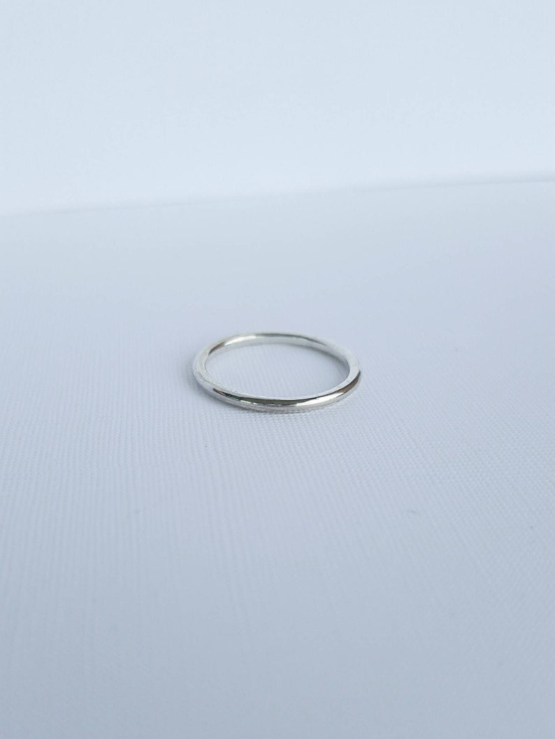 Thin Sterling silver ring 1.5mm Sterling silver full round ring Thin stackable ring Wedding ring Sterling silver 1.5mm ring image 2