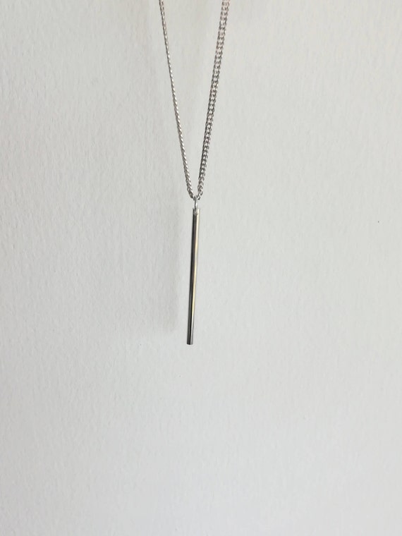 Long silver necklace cheap deals