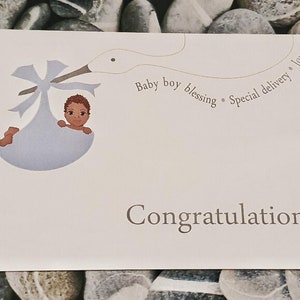 Baby gefeliciteerd kaart / zwarte baby / gemengd ras baby / biracial baby / baby jongen / baby meisje