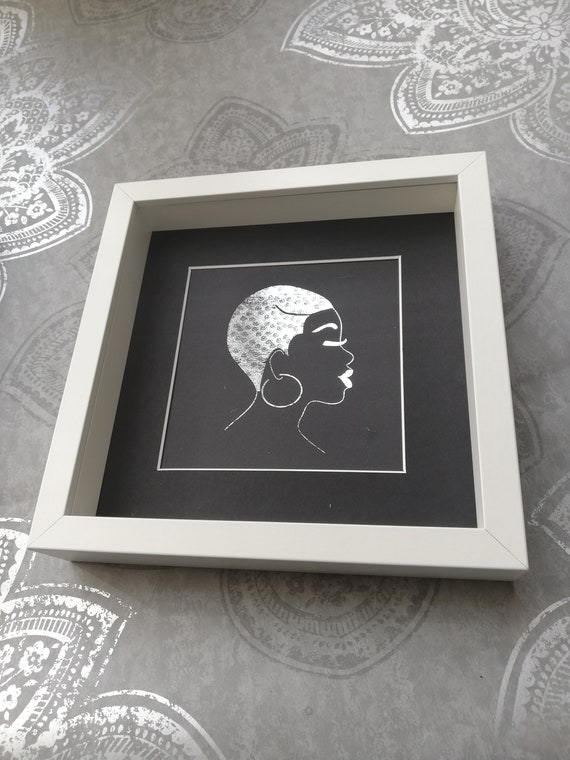 Short Hair Don T Care Twa Afrocentric Foil Art Black Etsy