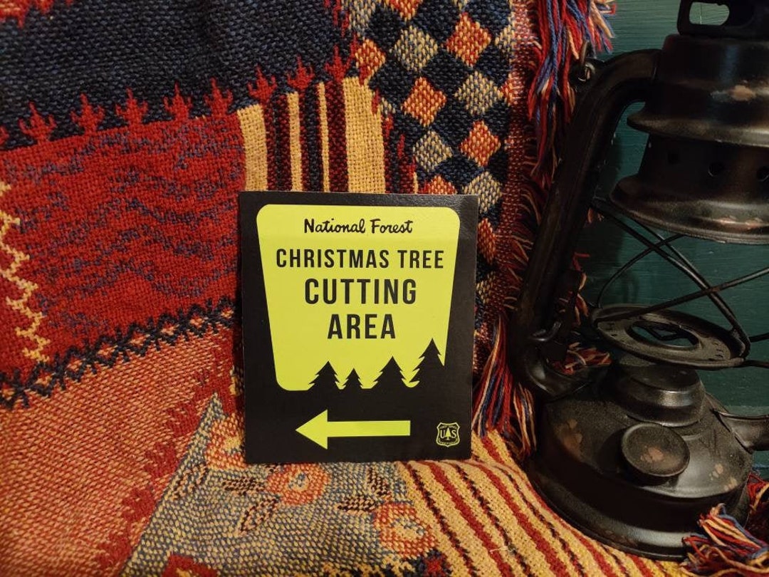 USDA National Forest Christmas Tree Cutting Area Wood Sign Etsy