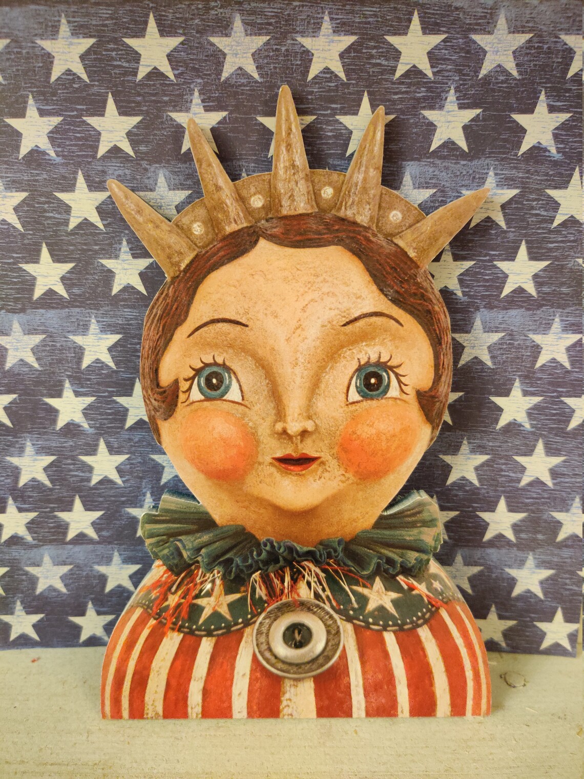 Johanna Parker Fourth of July Lady Liberty Vintage Artwork Etsy