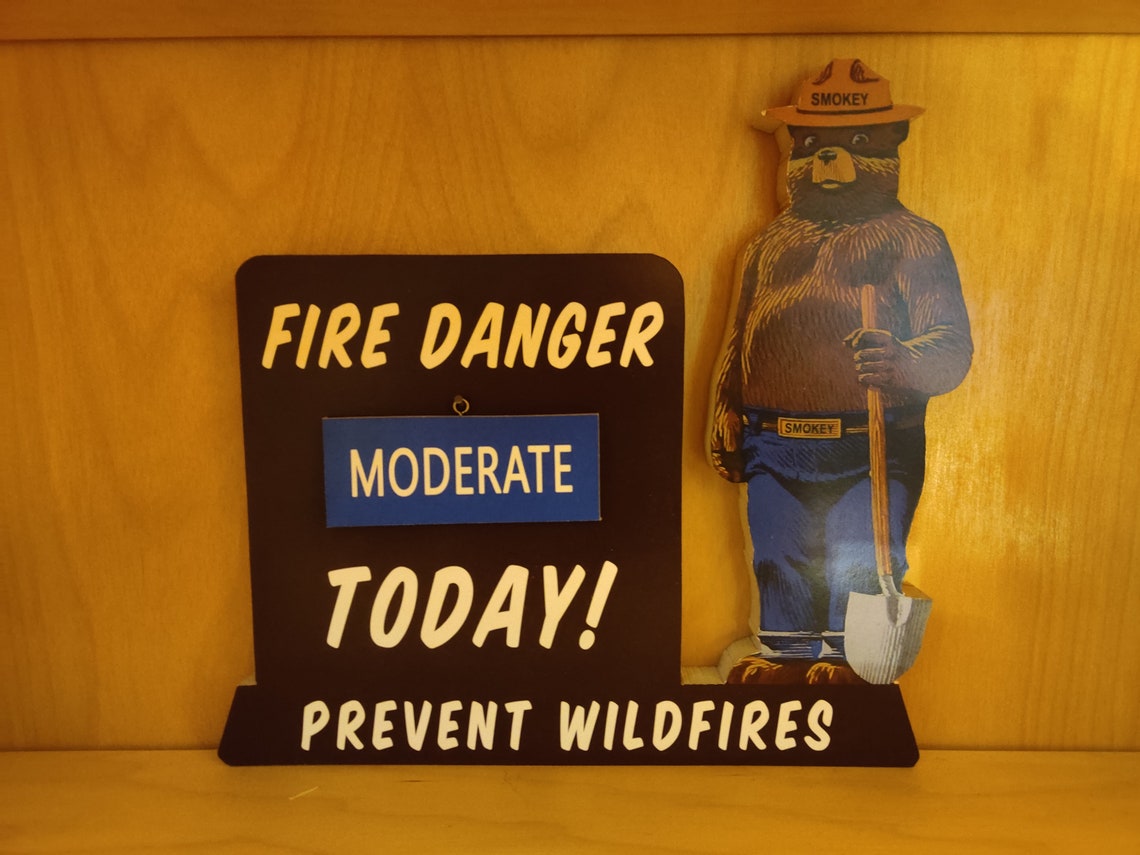 Smokey the Bear Fire Danger Warning Sign Interchangeable - Etsy