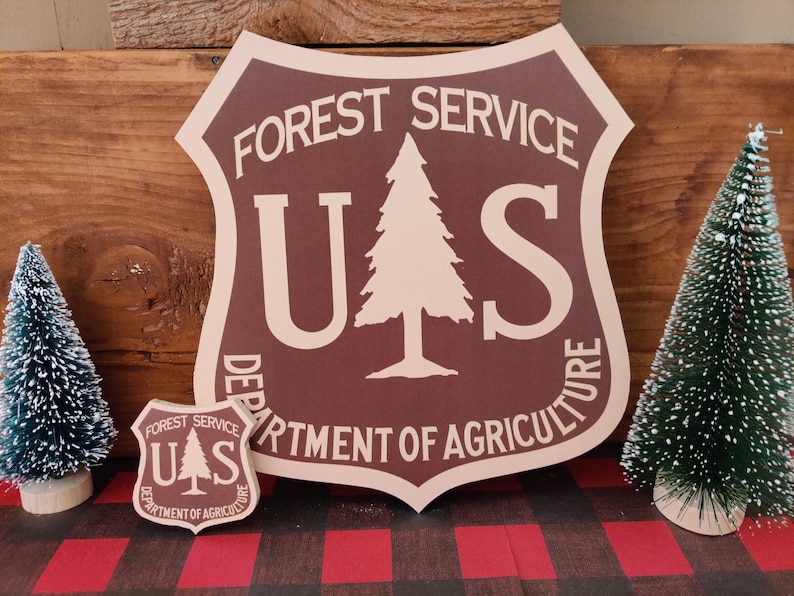 U.S. Forest Service Wood Shield Sign Department of Agriculture - Etsy