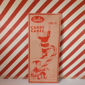 Bobs Candy Canes Christmas Box Art Wood Cutout