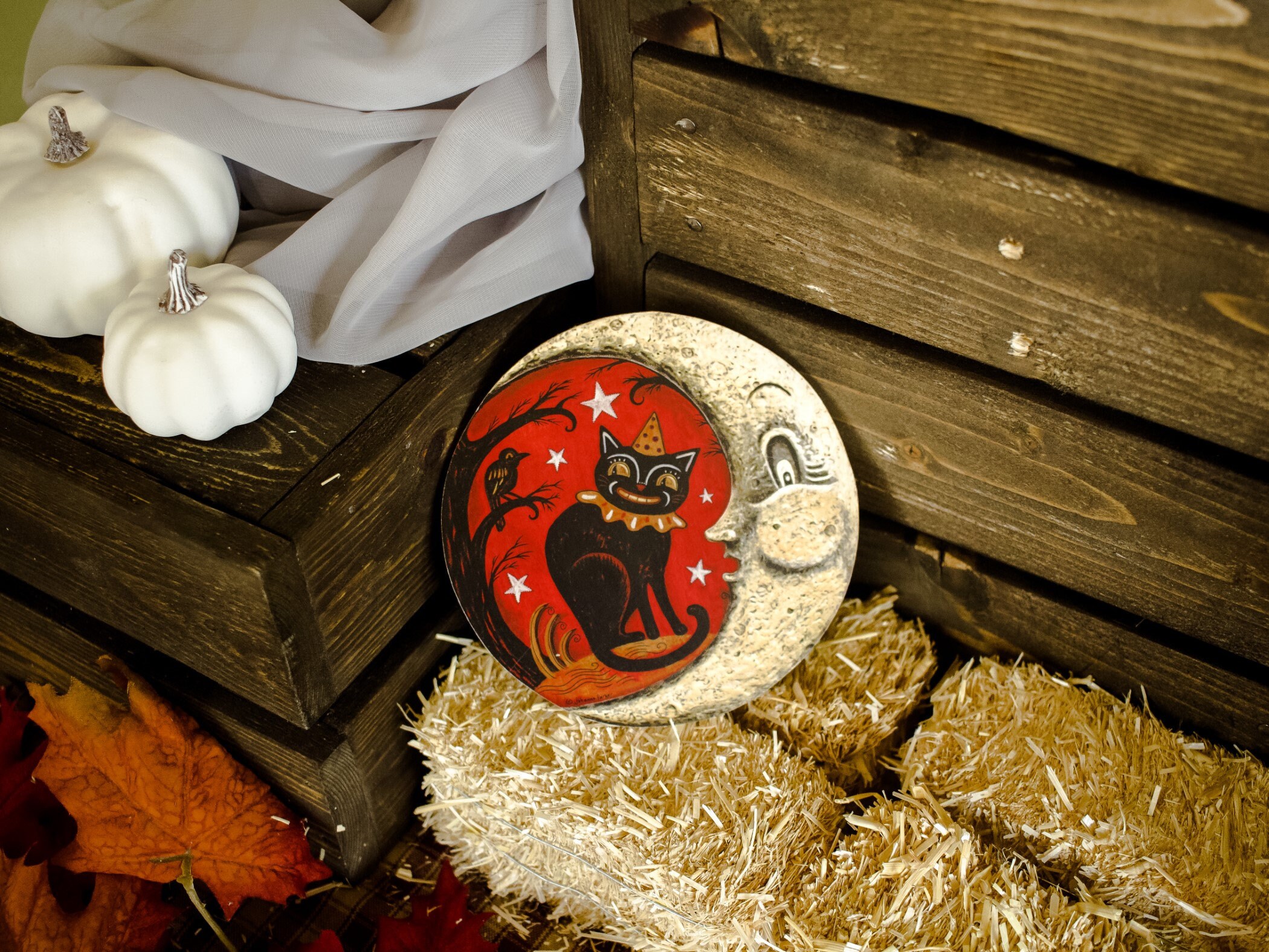 Johanna Parker Halloween Moon Wood Cutout