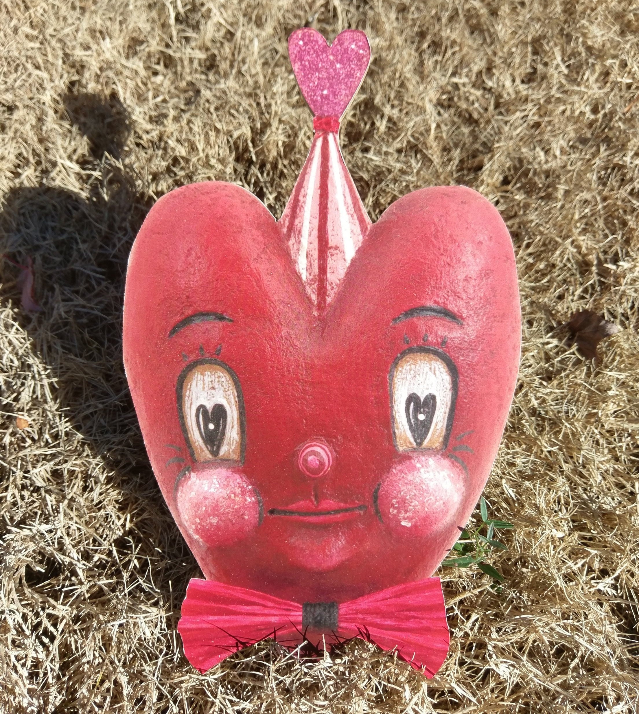Johanna Parker Valentines Day Primitive Heart Wood Cutout Etsy