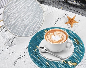 Round Textured Silicone Resin Wave Tray Mold