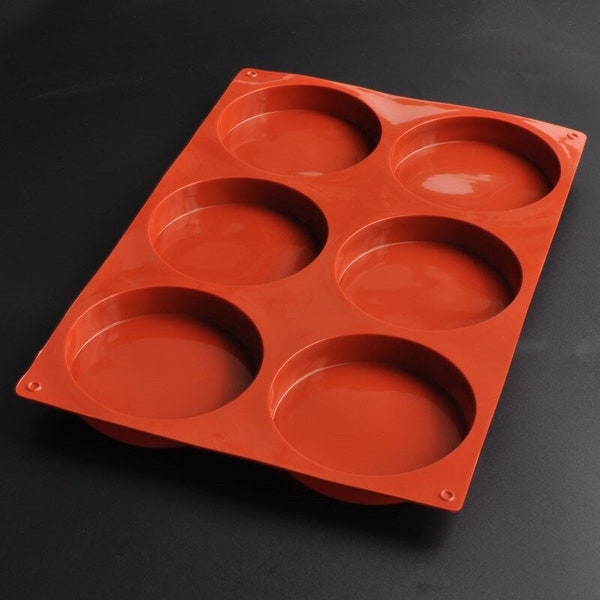 6 Cavity Resin Coaster Mold Round